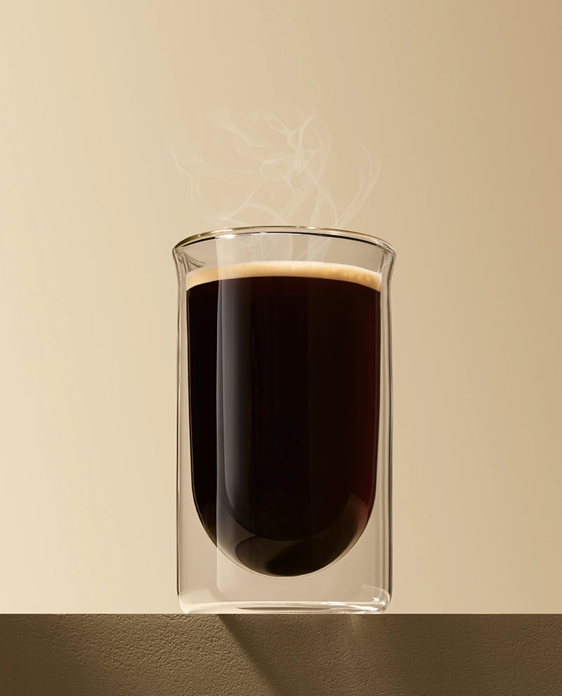 Espresso finished with hot water for a rich yet balanced cup