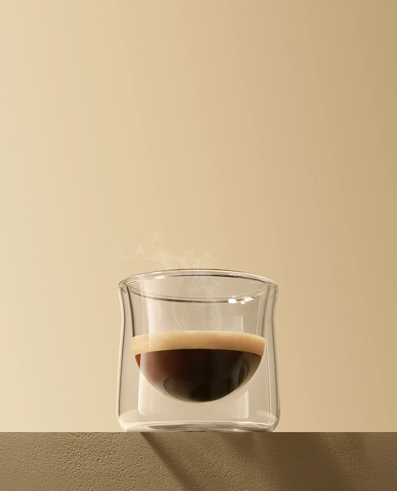 A concentrated shot with bold flavor and velvety crema