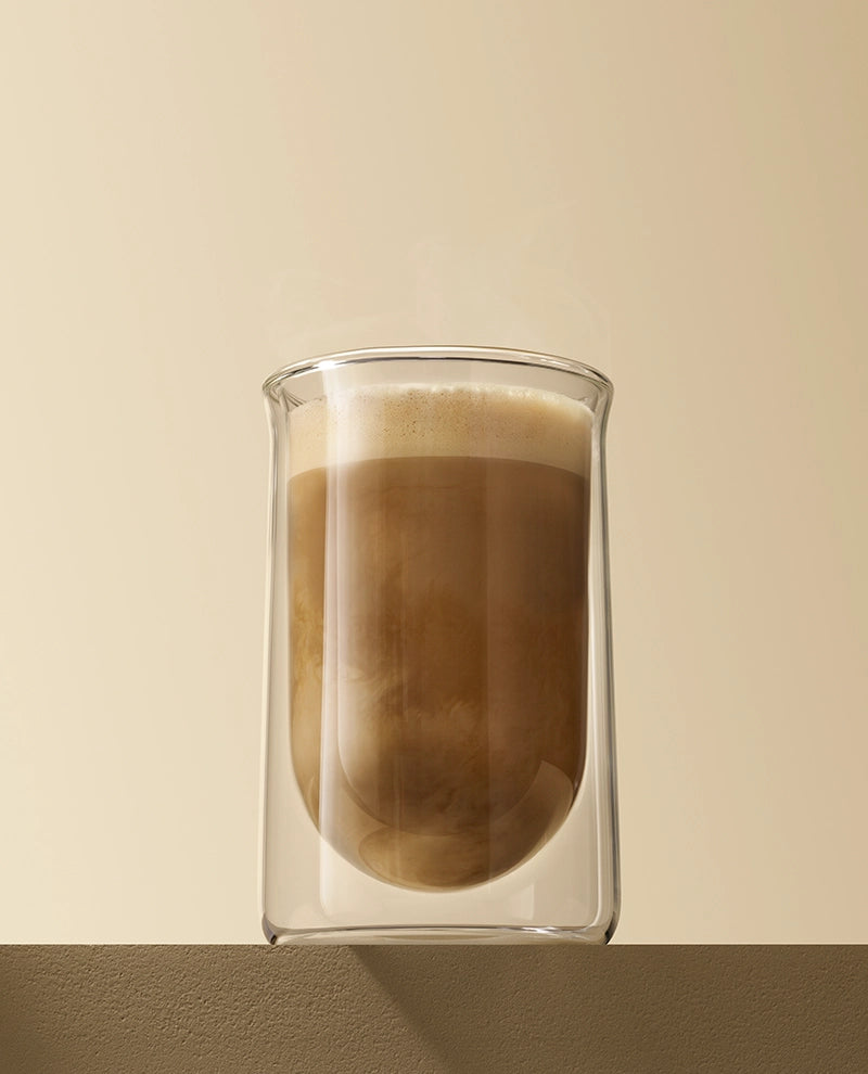 Espresso with creamy steamed milk and a soft foam finish