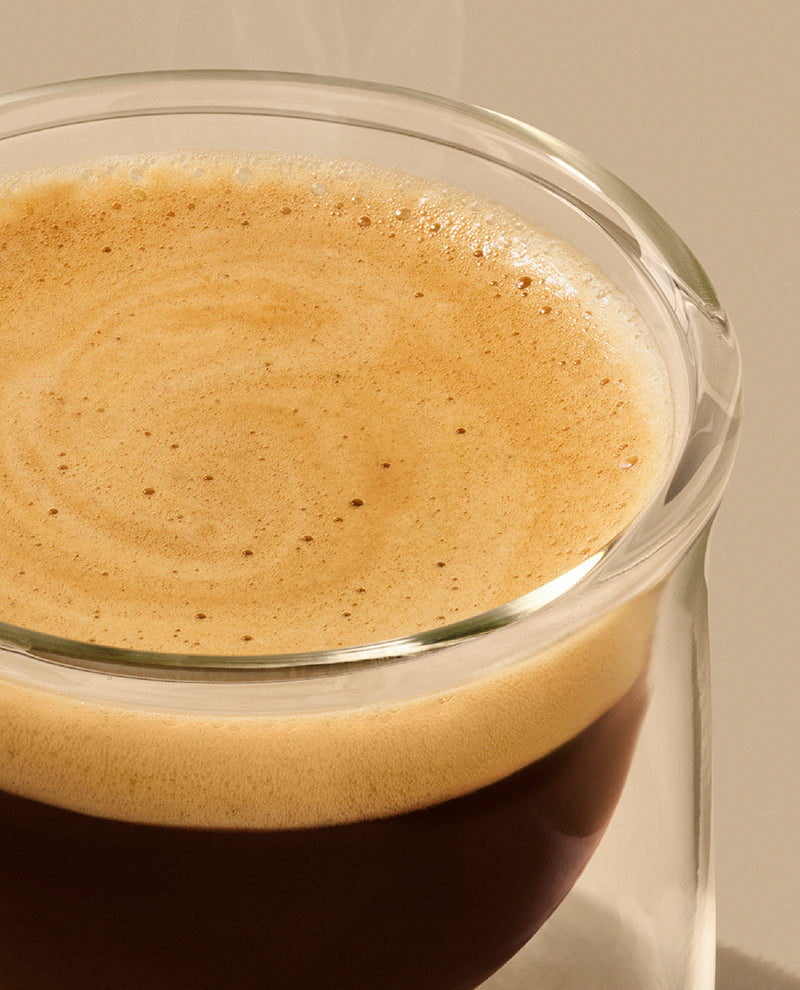 A concentrated shot with bold flavor and velvety crema